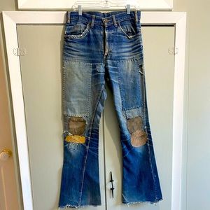 Unisex 70’s Vintage, Patch Work Levi’s